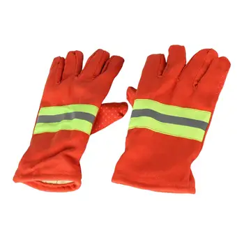 2x Turuncu Yangın Söndürme Eldivenleri Eldiven Anti Statik Su Geçirmez Yangına Dayanıklı İş Eldiveni Erkekler ve Kadınlar için