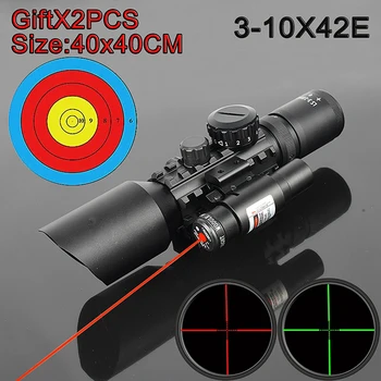 3 - 10x42EG avcılık kapsam avcılık optik canted sight Optik Sniper Deer Taktik Kapsamları vektör optik tüfek ile Kırmızı Lazer