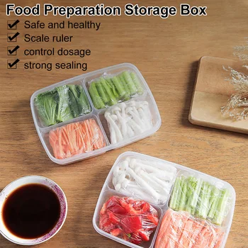 4 İzgaralar Gıda Hazırlama saklama kutusu Bölmesi Buzdolabı Dondurucu Organizatörler Alt Paketlenmiş Et Soğan Zencefil Yemekleri Sebzelik