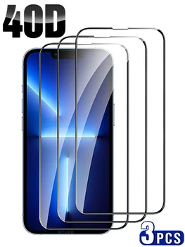 40D Yeni yükseltme Güçlendirmek patlamaya dayanıklı Temperli Cam iPhone 11 12 13 14 PRO XS MAX X XR MİNİ Cam Ekran Koruyucu