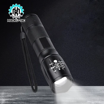 5 Modları taktik Metal el feneri Mini Zoom tabanca silah silah ışık beyaz LED çakarlı lamba Airsoft avcılık açık aksesuarları