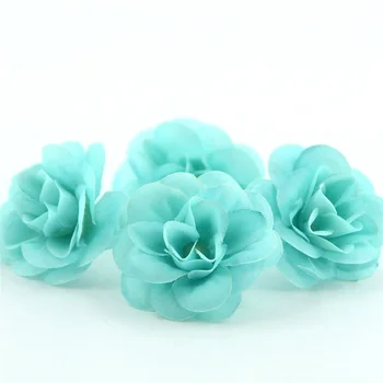 50 Adet Mini 4.5 cm Yapay İpek Gül Çiçek Kafa DIY Scrapbooking Çiçek El Yapımı Öpücük Topu El Sanatları Düğün Dekoratif İçin