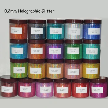 50 g / torba 0.2 mm (1/128 .008) Holografik Glitter Tozu-HOLO Tırnak Tozu Glitter Pigmentler Tozu Jel Tırnak Sanat Tozu 12 Renkler