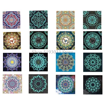 5D Aydınlık Elmas Boyama Mandala Mozaik Özel Şekilli Elmas Nakış Çapraz Dikiş El Sanatları