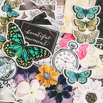 60 ADET Güzel kelebek Çıkartmalar El Sanatları Ve Scrapbooking çıkartmaları kitap Öğrenci etiket Dekoratif sticker çocuk oyuncakları