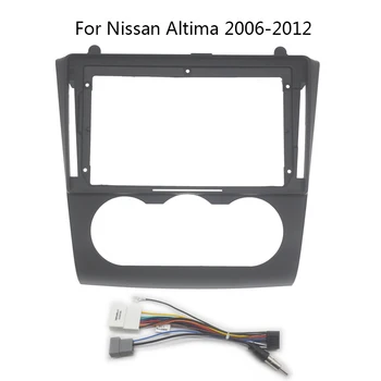 9 İnç Araba Radyo Fasya Nissan Altima 2006-2012 İçin Video Panel Oynatıcı Ses Dash 2 Din Çerçeve ön panel tutucu Kiti