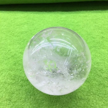 AAA + yüksek kalite Doğal Temizle Beyaz Kristal Kuvars Küre Topu Numune Toplama Şifa + kaide