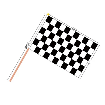 aerlxemrbrae özel el bayrağı 100 adet / grup El Bayrağı 14 * 21 cm Racer Sallayarak Bayrak Yarış Bayrakları Ve Pankartlar Spor Araba Bayrağı