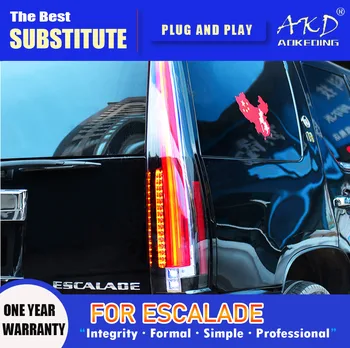 AKD Kuyruk Lambası Cadillac Escalade için led arka lambası 2007-2014 Escalade Arka Sis Fren Dönüş Sinyali Otomotiv Aksesuarları
