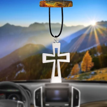 Araba Kolye Yaratıcı İsa çapraz dikiz aynası Dekorasyon Asılı Charm Süsler Otomobil İç Otomobil Aksesuarları Hediyeler