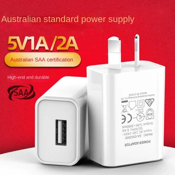 Avustralya Adaptörü 5V 1A 2A Hızlı Şarj SAA Fiş Mini USB Seyahat Duvar Şarj Cihazı SAA Sertifikalı Xiaomi huawei İçin Telefon Şarj