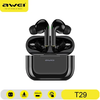 Aweı TWS Bluetooth 5.1 Kulaklık Spor Gerçek kablosuz kulaklıklar Stereo Kulaklık HiFi Müzik Kulaklık IPX6 Su Geçirmez Smartearphone
