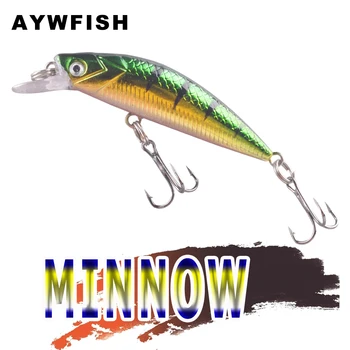 AYWFISH Mini Balıkçılık Minnow 5.5 CM 5.7 G Batan Küçük Wobblers Balık Krank Yapay Yem Bas Alabalık Levrek Balıkçılık Lures satılık