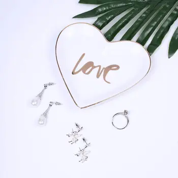 Aşk Kalp Takı küpe Yüzük Tutucu Düğün Gelin Duş Nişan Gelin Sadece Evli yıldönümü dekorasyon hediye