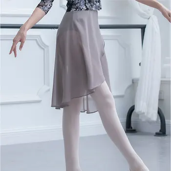 Bale Etek Yetişkin Şifon dans eteği Balerin Bale Elbise Şerit mini etek Giyim Kadın Kısa Lirik Kravat Etek Tutu