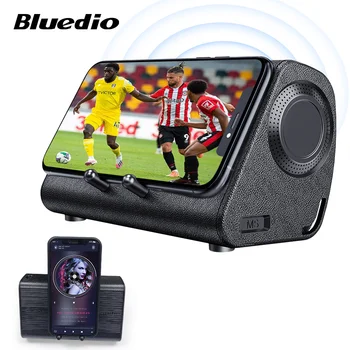 Bluedio MS cep soundbar taşınabilir hoparlör kablosuz ındüksiyon sensörlü hoparlör telefon standı tutucu hoparlör