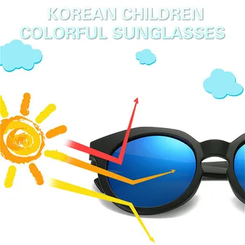 Buzlu Koreli çocuk Balıkçılık Güneş Gözlüğü Bebek Trend Güneş Gözlüğü Renkli Yansıtıcı Lensler Anti Ultraviyole Güneş Gözlüğü UV400
