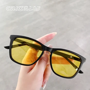 CRIXALIS Retro Güneş Gözlüğü Kadın Erkek 2023 Moda Kare güneş gözlüğü Bayanlar Lüks Marka Kadın Erkek UV400 zonnebril dames