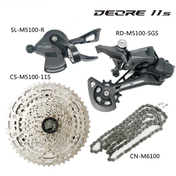 DEORE M5100 M5120 11 Hız Groupset Değiştiren Arka Attırıcı Kaset 50 51 52T Zincir parçaları MTB bisiklet için