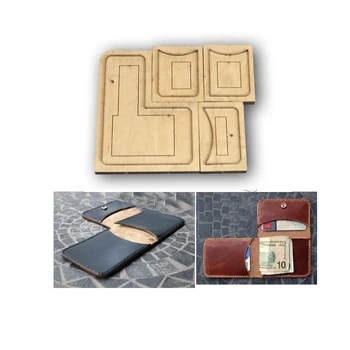 DIY deri katlanmış küçük bozuk para çantası cüzdan kesme bıçağı kalıp şablonu el yumruk aracı seti