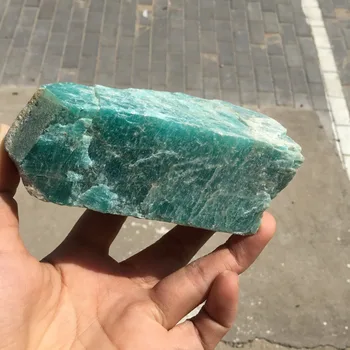 Doğal Ham amazonit taş kaba mineral taş örneği