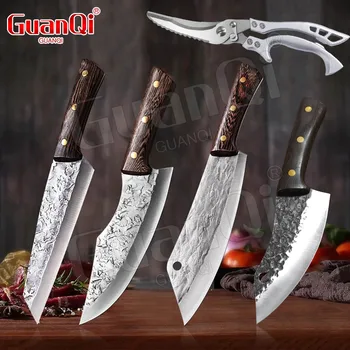 El yapımı Dövme Mutfak Bıçağı Ultra Keskin Balık Bıçağı Kasap Dilimleme Bıçağı kemiksi saplı bıçak Mutfak et doğrama bıçağı Pişirme Aracı