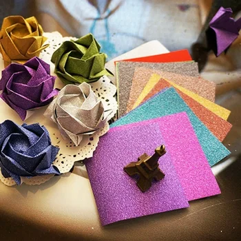El yapımı Düz Renk Kalp Origami Kağıt 50 adet 10*10 Cm Romantik sevgililer Günü Doğum Günü sevgililer Günü Hediyesi