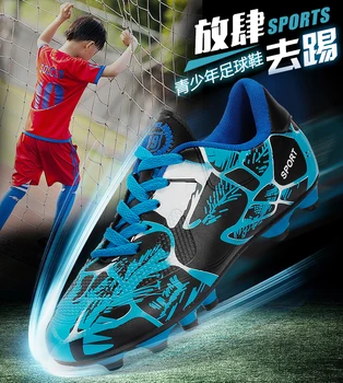 Erkek çocuk futbol ayakkabısı Profesyonel Futsal futbol ayakkabısı Orijinal Futbol kaymaz Futbol Sneakers Futsal
