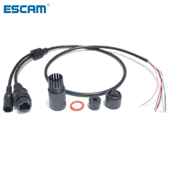 ESCAM CCTV POE IP ağ kamerası PCB Modülü video güç kablosu, 65 cm uzun, Terminlas ile RJ45 dişi konnektörler, su geçirmez kablo