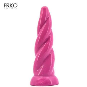 FRKO Anal Plug Spiral Yapay Penis Yumuşak Seks Oyuncakları Kadın İçin Yetişkin Oyunu G-spot Teşvik Bükülebilir Strapon Mastürbasyon Masaj Klitoris