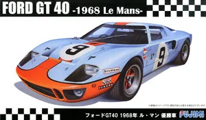 Fujımı 12605 Statik Monte Araba Modeli Oyuncak 1/24 Ölçekli Ford GT40 MK.II 1968 Le Mans # 9 Araba model seti