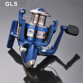 GLS marka mavi NL1000-6000 serisi plastik hattı fincan yarı metalik katlanır tatlısu ve tuzlu su çıkrık balıkçılık reel