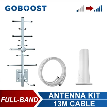GOBOOST 2G 3G 4G Tam Bant 12 dBi Açık Yagi Anten Çubuk Kapalı Anten 13M Koaksiyel Kablo Anten Kiti Sinyal Güçlendirici İçin