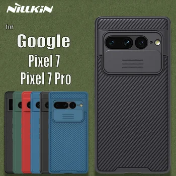 Google Pixel 7 Pro için Kılıf NİLLKİN Sert Buzlu Kalkanı Dokulu Yumuşak Slayt Kamera Lens ProtectShell Google Pixel7 Kapak