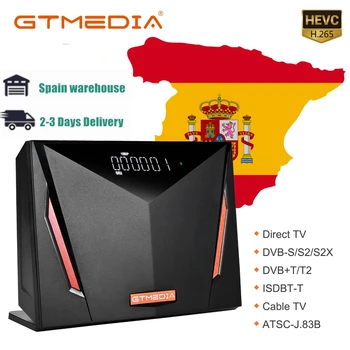 GT MEDYA V8 UHD 4 K Uydu Dekoder DVB-S2X+T2 Alıcısı ile Akıllı Kart Yuvası Desteği m3u, H. 265 HEVC/ wıfı stok ispanya CZ