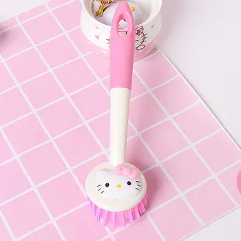 Hello Kitty Mutfak Temizleme Bulaşık tencere fırçası Malzemeleri saplı fırça Uzun Fırça Anti-kirli El Fırçası