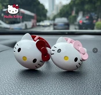 Hello Kitty tek anahtar başlangıç koruyucu kapak metal ateşleme dekorasyon çıkartması başlat düğmesi bayanlar araba dekorasyon araba