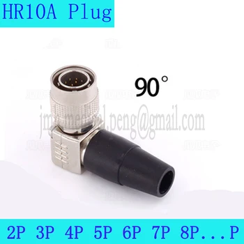 Hirose HR10A 7 P 10 P 12Pin Delik Aktivite 90 Derece Dirsek Fiş Kamera Otomasyon Ekipmanları Güç Konektörü 5 Konumlandırma Pimleri