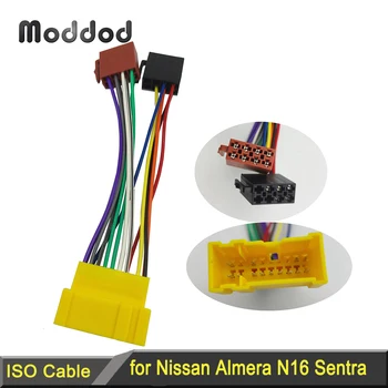ISO Tel Kablo Nissan Almera için N16 Sentra Stereo Ses Adaptörü Kablo Demeti Araba Radyo priz Yedek Adaptör Kiti