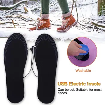 Isıtmalı ayakkabı ekler şarj edilebilir elektrikli USB ısıtmalı astarı termal tabanlık ayak ısıtıcı açık avcılık balıkçılık yürüyüş için