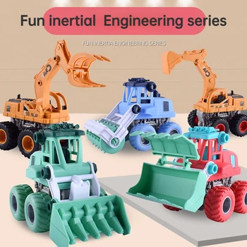 İş makinesi Oyuncaklar Plastik inşaat ekskavatörü Traktör Damperli Kamyon Buldozer Modelleri Çocuk Boys Mini Hediyeler 4-6Y