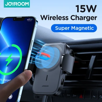 Joyroom Manyetik Araç Telefonu Tutucu Elektrikli Kelepçe İle Kol Hands-Free Araç Montaj Hızlı Kablosuz Şarj iPhone 13 12 Pro Max