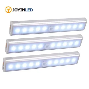 Kablosuz LED dolap altı ışığı PIR Hareket Sensörü Lambası 6/10 LEDs Dolap Dolap Dolap Mutfak Aydınlatma Led Gece Lambası