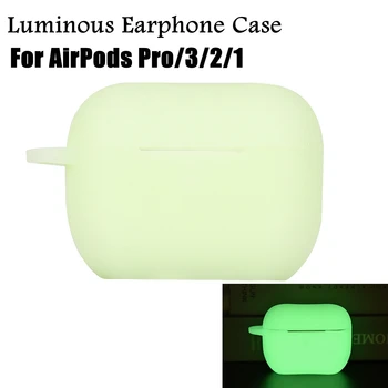 Karanlıkta Glow Yumuşak silikon Kılıf Apple Airpods için pro 3 2 1 airpod Kılıf için pro kapak Airpods3 2021 Hava Bakla pro Funda