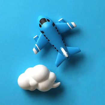 Karikatür Uçak Buzdolabı Mıknatısları 3D Uzay Yaratıcı Çocuk Hediye mıknatıs Sevimli Ev Dekor