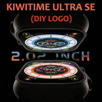 KIWITIME ULTRA SE akıllı saat Ultra 49mm 1: 1 2.02 İnç Ekran DIY LOGO Aramalar Bluetooth Çağrı Bölünmüş Ekran Kalp Hızı Smartwatch