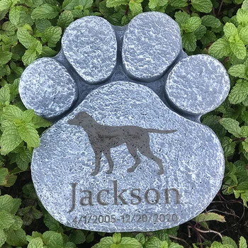 Kişiselleştirilmiş Köpek Pet Anıt Taş Büyük Köpek Pençe Şekilli Köpek Pet Mezar İşaretleyici Sempati Pet Kaybı Hediye Köpek için 1-22 desenler