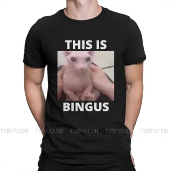 Komik Bingus TShirt Erkekler için Bu Bingus Meme Temel Eğlence Tee T Gömlek Yüksek Kalite Trendy Kabarık