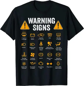 Komik Sürüş Uyarı İşaretleri 101 Oto Tamircisi Hediye Sürücü T-Shirt Moda Rahat T Shirt Pamuk Erkek Tees Tops Rahat