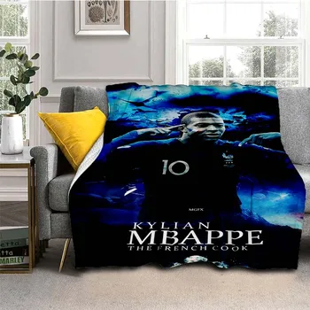 Kylian Mbappé Desen Battaniye Pazen Nefes Süper Sıcak Atmak Battaniye Yatak Seyahat Yatak Odası Yumuşak Atar Ev Dekor